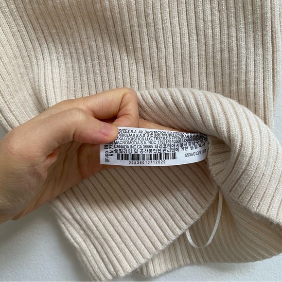 Zara Ribbed Knit Crop Top S - Picture 3 of 5